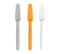 Fiskars Functional Form 3 Cuchillos de mantequilla gris-naranja-blanco