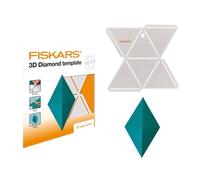 Fiskars Gema de papel 3D, Plantilla de diamante, Para crear formas 3D, Plástico, Blanco, 1059567