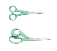 Fiskars Inspiration Set de Tijeras, 2 Piezas | Fabricado en Finlandia, cuchillas de acero inoxidable con corte de precisión, aptas para lavavajillas, menta, 1084006
