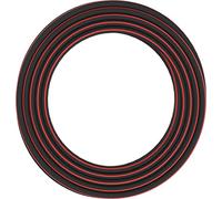 Fiskars Manguera de riego M-L, Tamaño universal, Protegido contra los rayos UV, Probado a presión, Nivel de rigidez a la torsión 3 (sobre 5), 25 m, Ø 1,9 (3/4''), 5 kg, Negro/Rojo, 1027100
