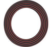 Fiskars Manguera de riego XL, Tamaño universal, Protegido contra los rayos UV, Probado a presión, Nivel de rigidez a la torsión 4 (sobre 5), 50 m, Ø 1,9 (3/4''), 11,5 kg, Negro/Rojo, 1027111