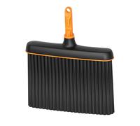 Fiskars OneClick Escoba, Accesorio Robusto para Suciedad Gruesa y Hojas, Cambio Sin Esfuerzo con Un Clic, Cerdas Más Largas, Negro y Naranja, 1080699