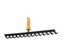 Fiskars OneClick Rastrillo de 14 Púas | Cambio sin esfuerzo con un solo clic, acero al carbono endurecido, negro/naranja, 1080677