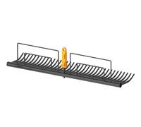 Fiskars OneClick Rastrillo para Césped | Cambio sin esfuerzo con un solo clic, acero al carbono, negro/naranja, 1080680