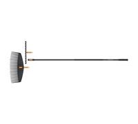 Fiskars OneClick Rastrillo para Hojas, Rastrillo para Suelo y Mango Largo | Juego de 3 piezas, fácil de montar, Longitud mango 161cm, Ancho rastrillo para hojas 51cm, Ancho rastrillo para tierra 36cm