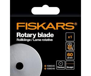 Fiskars Original Fiskars Cuchilla de recambio | In lmacenamiento de cuchillos, Ø 60 mm, Acero recubierto de titanio, 1066044