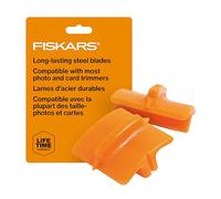 Fiskars Original Fiskars Cuchillas de repuesto | Para máquinas de corte de papel, 2 unidades, para corte recto, Naranja, 1003868