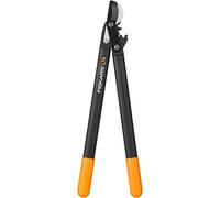 Fiskars Pértiga con cuchilla bypass para madera verde, sistema de cremallera PowerGear, Capa antiadherente, Diámetro de corte: 3,8 cm, Acero templado, Longitud: 55 cm, Negro/Naranja, L74, 1000582