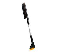 Fiskars Plus Cepillo para Nieve y Rascador de Hielo, 2 Tipos de cerdas, Rascador con Borde Duro y Suave, Largo, 76 cm, con Piezas Intercambiables, 1078494