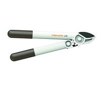 Fiskars Podadera de yunque L32, Para madera seca hasta Ø 3,5 cm, Blanco/Naranja, FiberComp/Acero, 1026930
