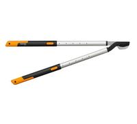 Fiskars Podadera telescópica con cuchilla bypass SmartFit para madera | Con revestimiento antiadherente, Acero de precisión endurecido, Longitud del mango: 66 a 90 cm, Negro/Naranja, L86, 1013564