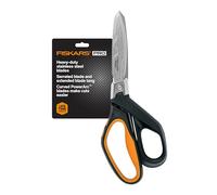 Fiskars PowerArc - Tijeras dentadas resistentes, acero inoxidable, 20 cm, mango ergonómico, herramienta para construcción, para cortar aislamientos, cinta americana, cartón, cuerda,Tyvek y demás