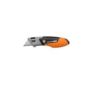 Fiskars Pro Cúter Universal Plegable Compacto, Longitud 12 cm, Acero Inoxidable/Plástico, Negro/Naranja, CarbonMax, 1062939