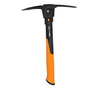 Fiskars Pico de excavación Pro IsoCore S, suelos duros y pedregosos, 36 cm, 1,2 kg, Negro/Naranja