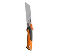 Fiskars Pro Sierra de tracción plegable, Longitud de la hoja de sierra: 15 cm, 19 TPI, Negro/naranja, PowerTooth, 1062932