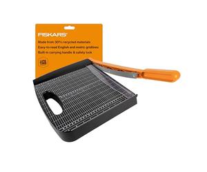 Fiskars Recycled Bypass Guillotine Paper Cutter, 12" Cut Length, Self-Sharpening, Paper Trimmer for Crafting and Scrapbooking, Arts and Crafts Supplies, Photo Cutter with 30% Recycled Materials
