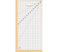 Fiskars Regla para patchwork, 15 x 30 cm | Líneas de cuadrícula discontinuas de medio centímetro, líneas angulares, plástico PET, 1066361