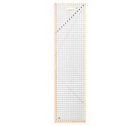 Fiskars Regla para patchwork, 15 x 60 cm, Margen de costura resaltado de 1 cm, Líneas de cuadrícula interrumpidas de medio centímetro, Líneas en ángulo, Plástico PET, 1066360