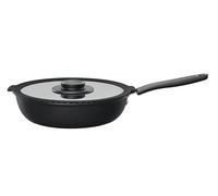 Fiskars Sartén con tapa, Ø 28 cm, Para todo tipo de cocinas, Aluminio, Functional Form, Negro, 1026575