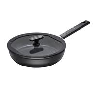 Fiskars Sartén con Tapa, Hard Face, Diámetro 26 cm, Capacidad: 2,8 litros, Apta para todas las placas, Revestimiento antiadherente, Resistente a los arañazos, Aluminio/plástico, Negro, 1075529