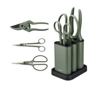 Fiskars Set de corte Urban Plant Care, 3 piezas, con soporte, acero/plástico, verde oscuro