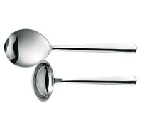 Fiskars Set de Cubiertos para Servir, 2 Piezas, Functional Form, Cucharón y Cucharón de Servicio, Acero Inoxidable 18/10, Plata/Brillante, 1002947