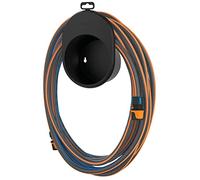 Fiskars Set de mangueras, Con 2 conexiones de manguera y soporte de pared, Tamaño universal, Nivel de resistencia a la torsión 4 (de 5), 15 m, Ø 1,3 cm (1/2''), 2,05 kg, Negro/naranja/azul, 1027678