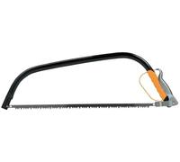 Fiskars Sierra de arco para madera verde, Cuchilla fija, Longitud: 62 cm (21"), Incluye protección de plástico para la cuchilla, Acero de calidad, Negro/Naranja, SW30, 1001621