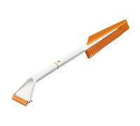 Fiskars SnowXpert Raspador y cepillo para nieve y hielo, Desmontable, Material sintético/Silicona, Blanco/Naranja, 1019352