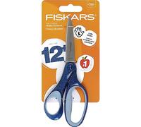 Fiskars SoftGrip - Tijeras de purpurina para zurdos para niños mayores de 12 años, tijeras para zurdos para la escuela o manualidades, suministros de regreso a clases, color azul
