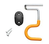 Fiskars Soportes para Herramientas, Solid, en Forma de S, Soportes de Pared para Herramientas de Jardín con Mango Largo, Recubrimiento Suave, Material Reciclado, Naranja, 3 Piezas, 1057584