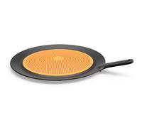 Fiskars 1027305 Tapa Anti-Salpicaduras, Ø 30 cm, Plástico/Silicona, Functional Form, Negro/Naranja