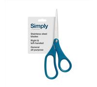 Fiskars Tijeras de 8 pulgadas para oficina, tijeras de acero inoxidable, corte multiusos para el hogar, artes y manualidades, color azul