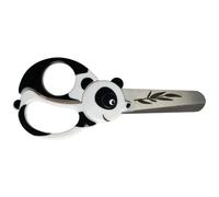 Fiskars Tijeras de animales para niños con motivos de panda, A partir de 4 años, Longitud: 13 cm, para diestros y zurdos, Hoja de acero inoxidable/Mangos de plástico, Blanco/Negro, 1004613