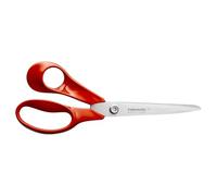 Fiskars Tijeras de bricolaje universales Classic, Para Zurdos, Longitud total: 21 cm, Tornillo Torx mejorado y mango más ergonómico, Acero/Plástico, Rojo, 1075037