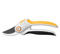 Fiskars Tijeras de jardín Bypass para ramas y ramitas frescas, Recubrimiento antiadherente, Cuchillas de acero/Mangos de aluminio, Negro/Naranja, Plus, P531, 1057168