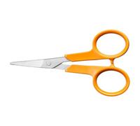 Fiskars Tijeras de manicura Classic, Curvadas, Diestros y zurdos, Longitud total: 10 cm, Ergonomía del mango mejorada, Acero/Plástico, Naranja, 1075058