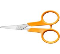 Fiskars Tijeras de manicura Classic, Curvadas, Diestros y zurdos, Longitud total: 10 cm, Ergonomía del mango mejorada, Acero/Plástico, Naranja, 1075058