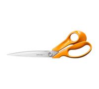 Fiskars Tijeras de sastre Classic, Para Diestros, Longitud total: 27,5 cm, Tornillo Torx mejorado y mango más ergonómico, Acero/Plástico, Naranja, 1075056
