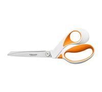 Fiskars Tijeras de sastre Razor Edge 23 cm, hoja de acero inoxidable, mangos de plástico, naranja