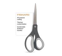 Fiskars Tijeras de titanio de agarre suave para uso diario (8 pulgadas)