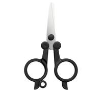 Fiskars Tijeras de Viaje Plegables ReNew, Longitud: 11 cm | Acero inoxidable reciclado/plástico reciclado, forma funcional, negro, 1075352