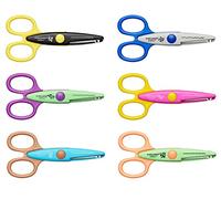 Fiskars Tijeras Decorativas para niños, 6 unidades, Incluye estuche.
