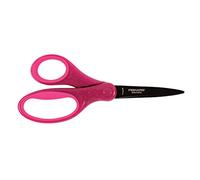 Fiskars Tijeras escolares, A partir de los 10 años, Longitud 15 cm, para diestros y zurdos, Hoja de acero inoxidable/Mangos de plástico, Rosa Purpurina, 1023915