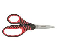 Fiskars Tijeras infantiles, 8+ años, 15 cm, Para diestros y zurdos, Acero inoxidable/Plástico, Negro/Rojo, 1027423