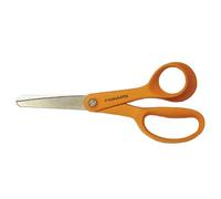 Fiskars Tijeras infantiles, A partir de 6 años, Longitud: 13 cm, Para Diestros, Hoja de acero inoxidable/Mangos de plástico, Naranja, Classic, 1005166