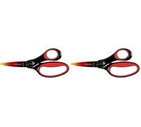 Fiskars Tijeras infantiles, Tijeras para niños grandes de 8 a 11 años, Para diestros, SoftGrip, Longitud: 15 cm, Color degradado, Rojo, 1067853 (Paquete de 2)