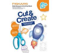 Fiskars Tijeras infantiles con libro de manualidades 6+ años diestros Acero/Plástico Azul 1077664