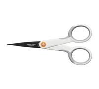 Fiskars Tijeras Micro-Tip, revestimiento antiadherente, 12,3 cm, Acero/Plástico, Blanco/Naranja