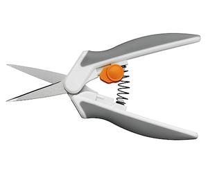Fiskars Tijeras multiuso Softgrip, con Micro-Tip, Longitud: 16 cm, Hoja de acero inoxidable/Mangos de plástico, Blanco/Gris, Easy Action, 1003874